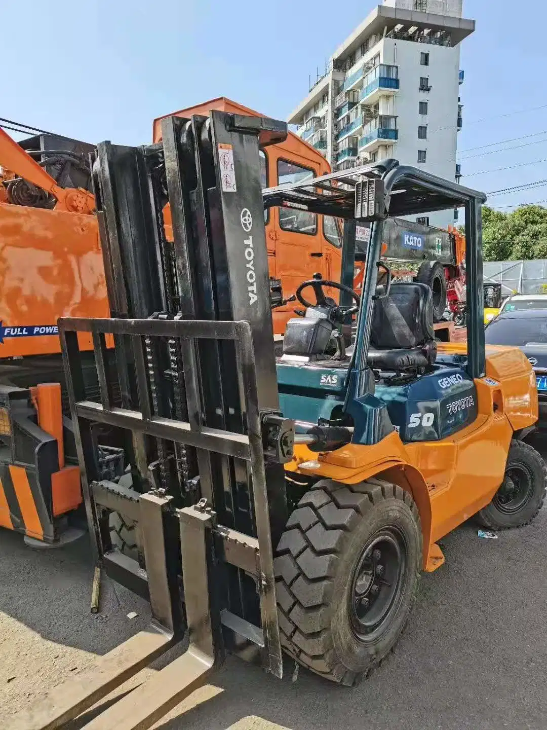 5 ton usado / Segunda mão 2.5Ton~10ton Toyota/Komatsu/Sany/Heli/TCM/Longgong/Redot elevação do carro elevador Diesel 3,0 m, 4,5 m, 6,0 m com bom estado