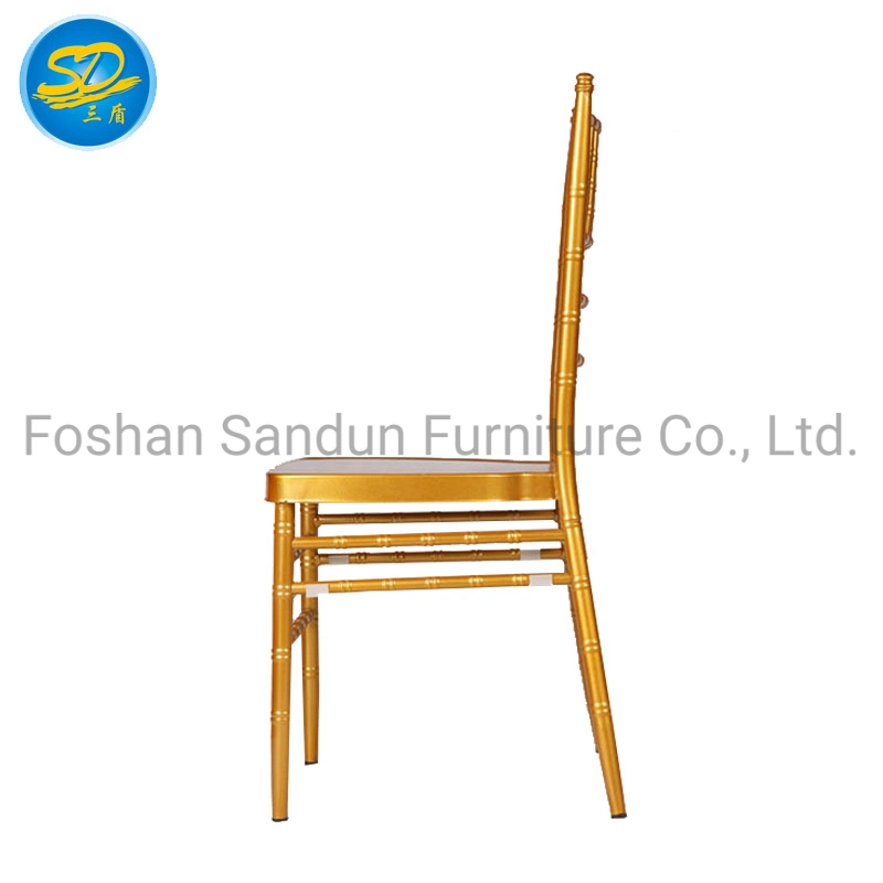 2023 Hot Selling Factory Wholesale/Supplier Metal Iron Aluminum Chiavari Tiffany Chair