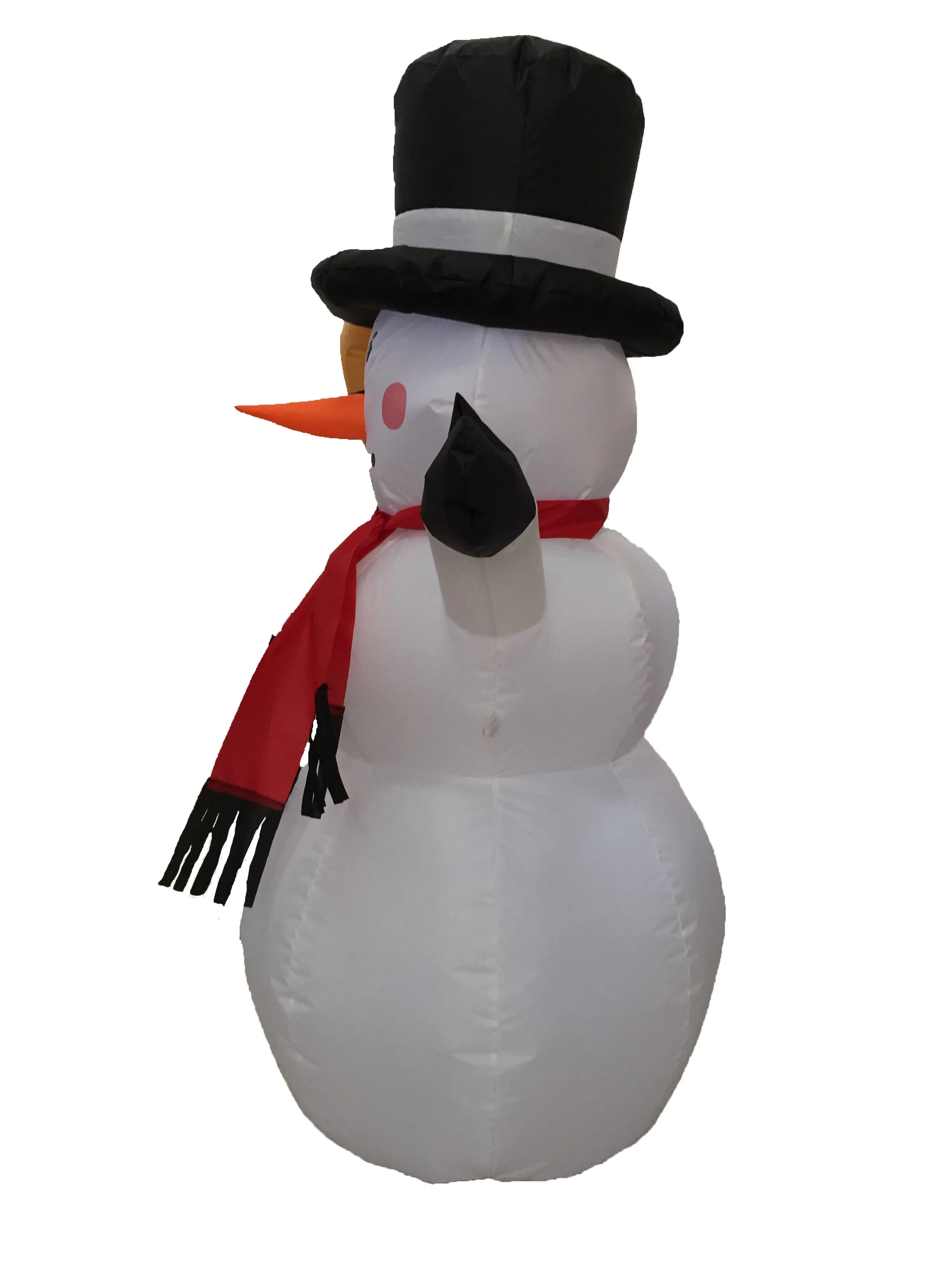 4FT Christmas Snowman High Hat Inflatable with Scepter Home Decoration