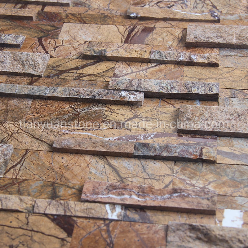 Rainforest Brown Strip Marble Mosaic Tiles for Wall/Floor