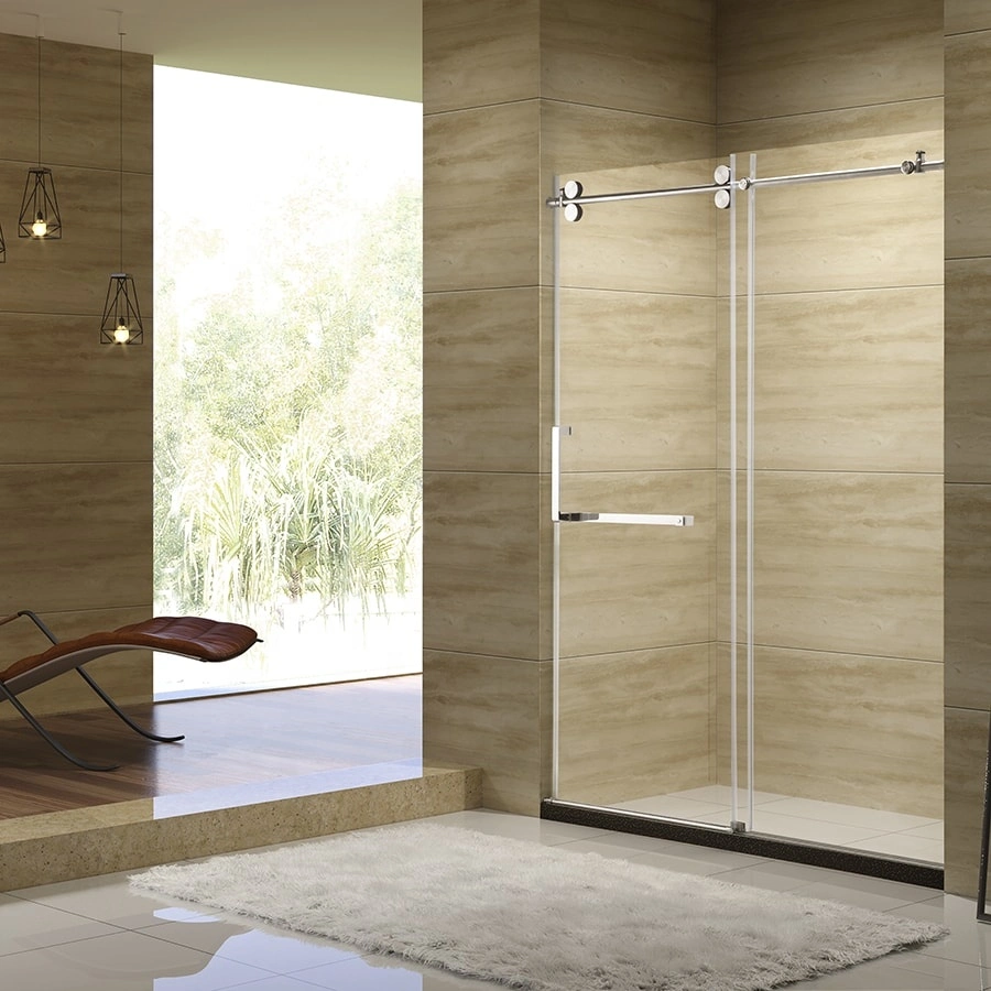 China Wholesale/Supplier Decoration Bathroom Furniture Frameless Shower Enclosure Door with Stainless Steel Profile