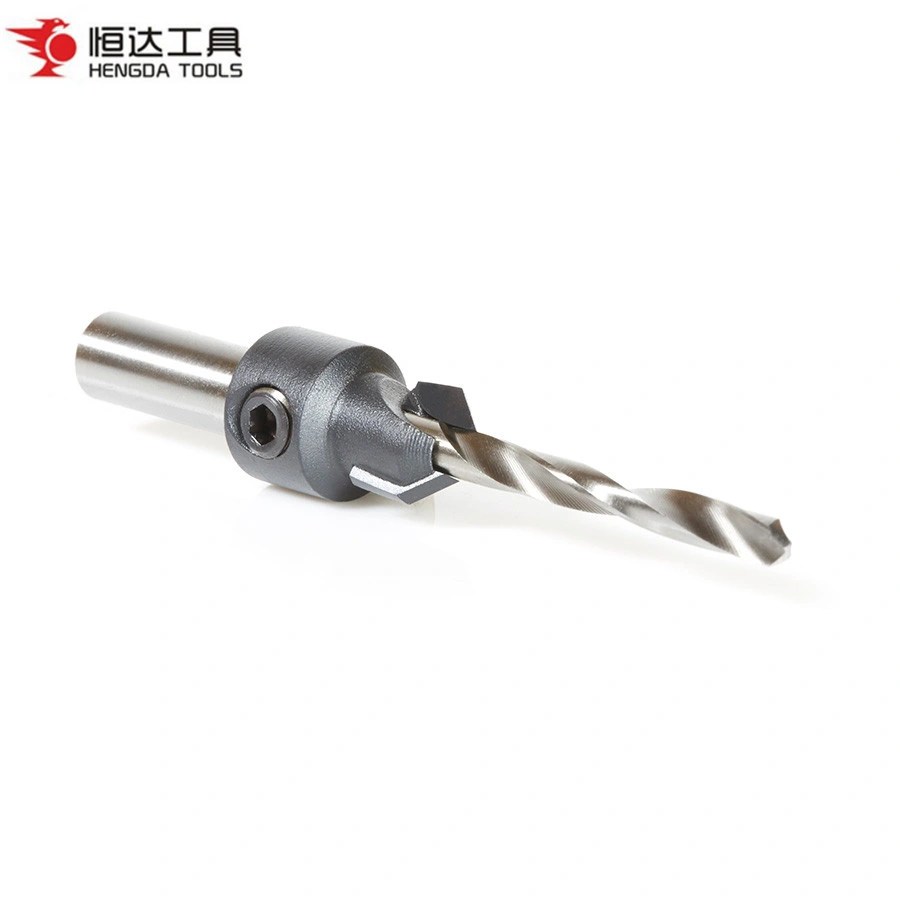 Round Shank Tct Carbide Tipped Wood Countersink Drill Bit for Wood Screw