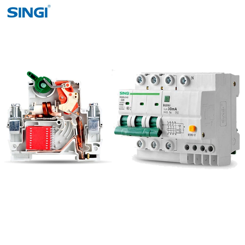 1-4p Precio Singi aire RCBO disyuntor electrónico con alta calidad SG65le-63