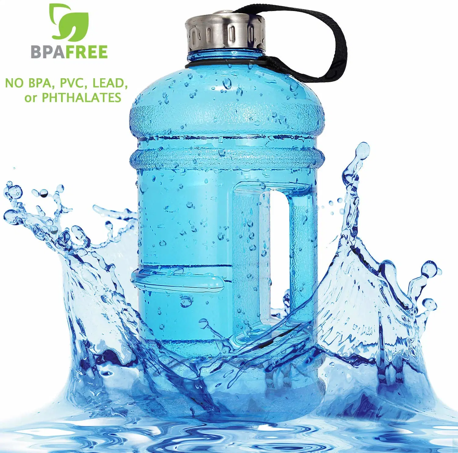 2,2l große Wasserflasche große Kapazität BPA frei auslaufsichere Hälfte Gallon Sport Wasserflasche für Fitness Fitness Athletic Fahrrad Camping