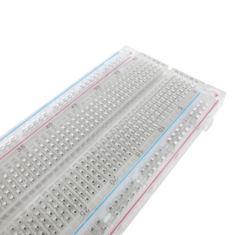 830 Punto de PCB Breadboard sin soldadura transparente Breadboard MB-102 MB102 Test desarrollar DIY