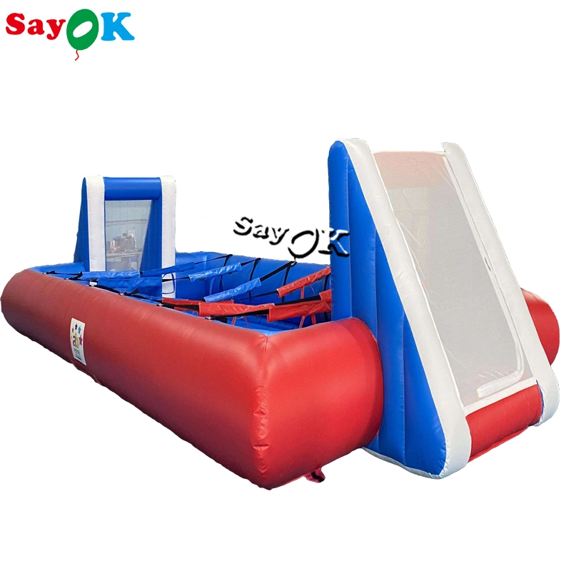 Sayok Funny Commercial Inflatable Soccer Field Bouncy Field Soccer Field Game Outdoor Sports Game Inflatable Human Table Football Field for Sale