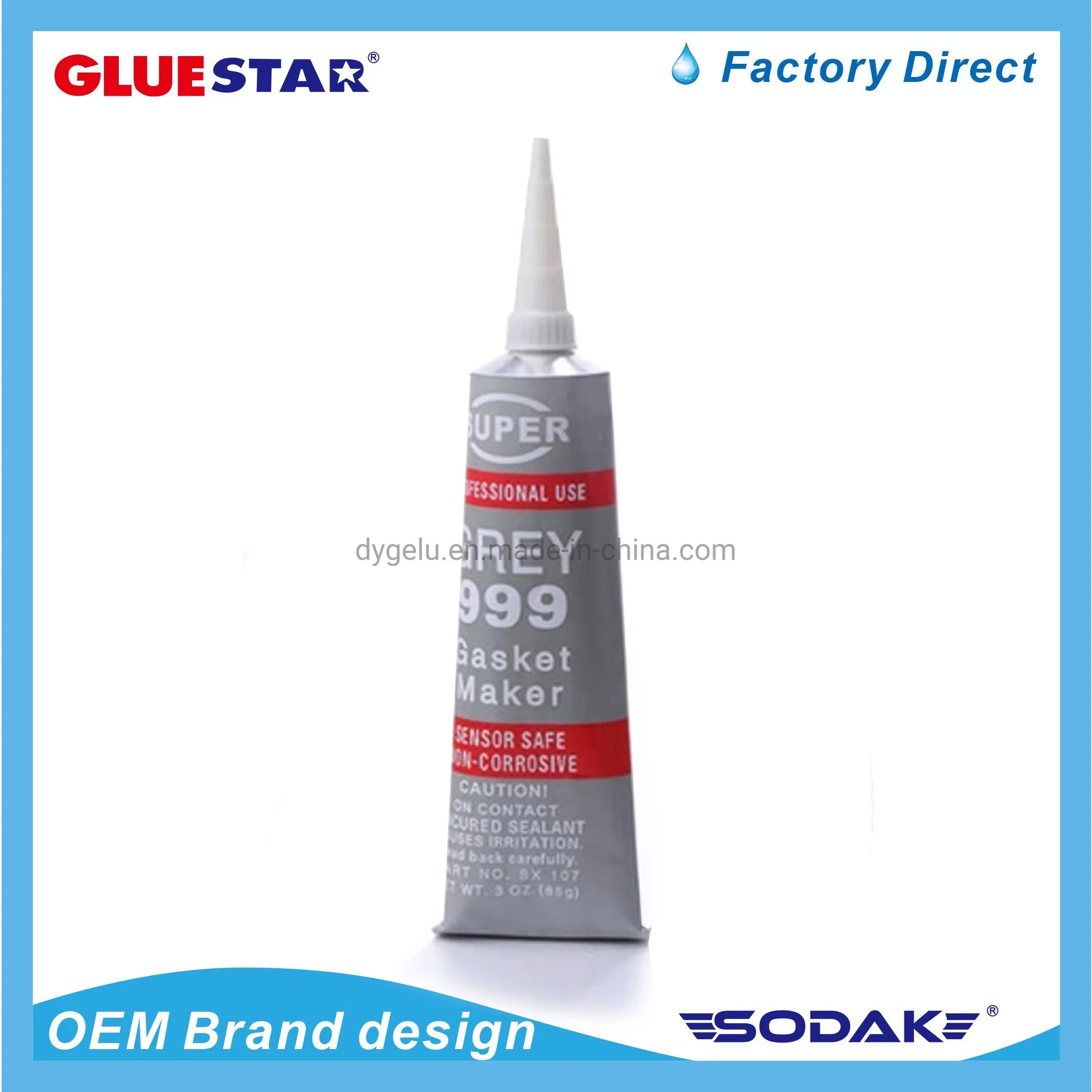 Haute température de couleur grise Resistanct joint RTV Maker pour moteur d'étanchéité RTV Silicone