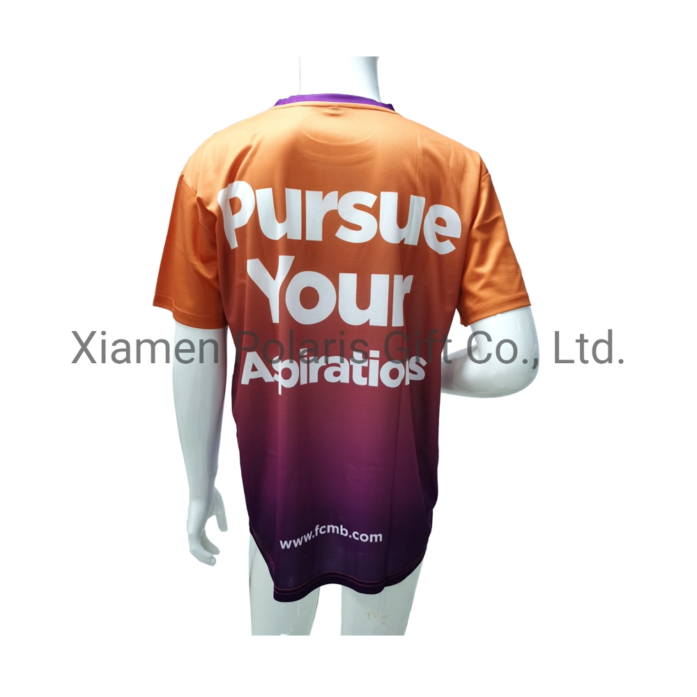 Promotion Breathable Dri Fit Sports Tshirts with Full Color Imprint