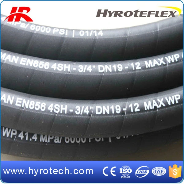 Rubber Hydraulic Hose Pipe DIN EN856 4SH SAE 100R12