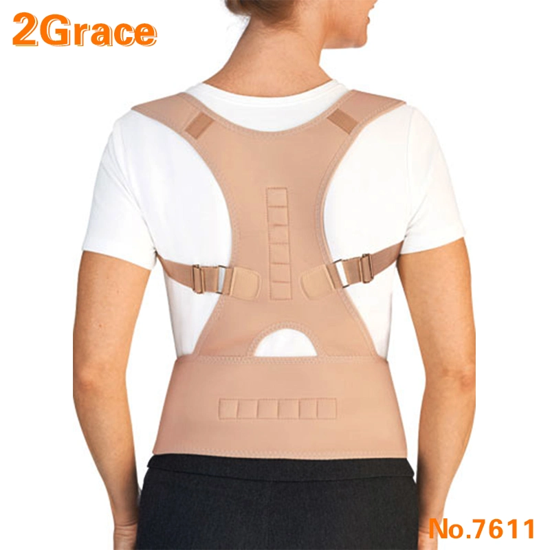 Neoprene Magnetic Back Posture Corrector Brace with Adjustable Belt