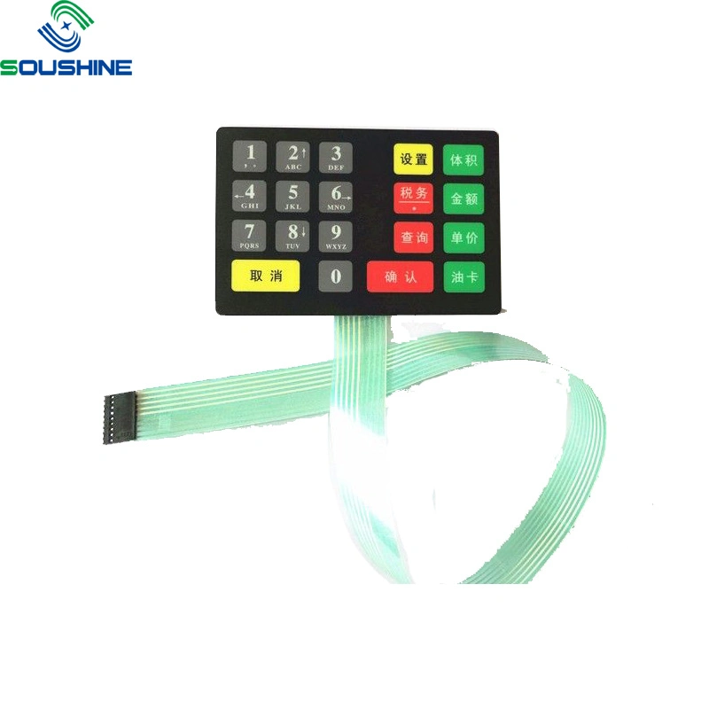 La Chine Fabricant Bouton plat PCB Circuit interrupteur à membrane de bouton poussoir