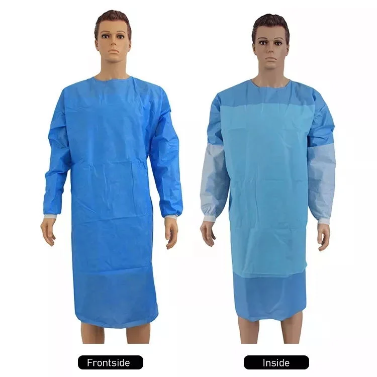 PP/CPE/SMS Disposable Reinforced/Knitted Surgical Apparel/Medical/ Exam/Operation Isolation Gown Hospital Dental/Industry Healthcarefda 510K CE Level 2/3/4