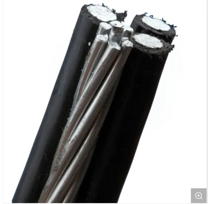 El conductor de aluminio 2AWG 4AWG 6 AWG techo aislante XLPE Cable ABC