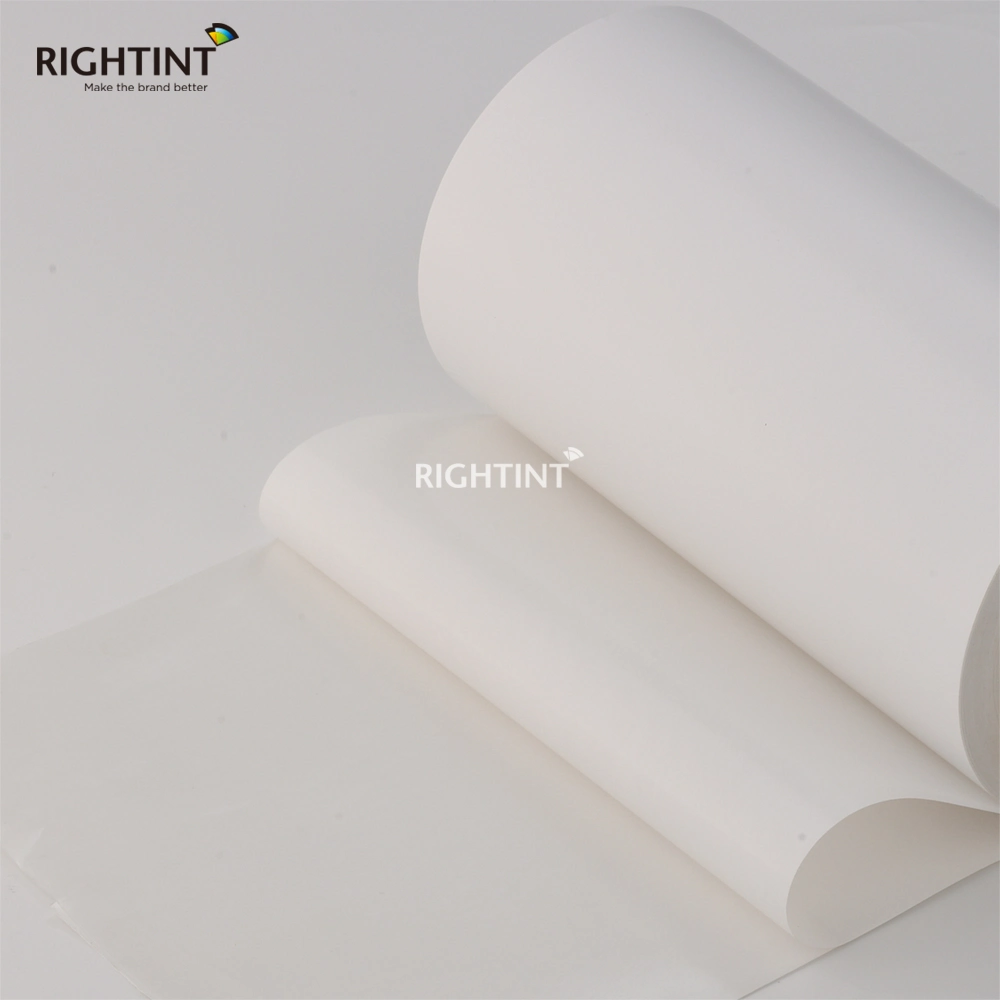 Fabricación Rightint adhesivo fuerte Shanghai autoadhesivo personalizado etiqueta OEM semi papel satinado