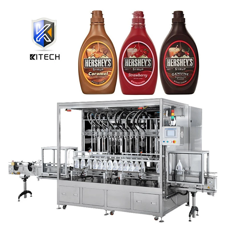 Kitech High Accuracy Multi-Function Automatic Bottle Chocolate Liquid Filling Machine