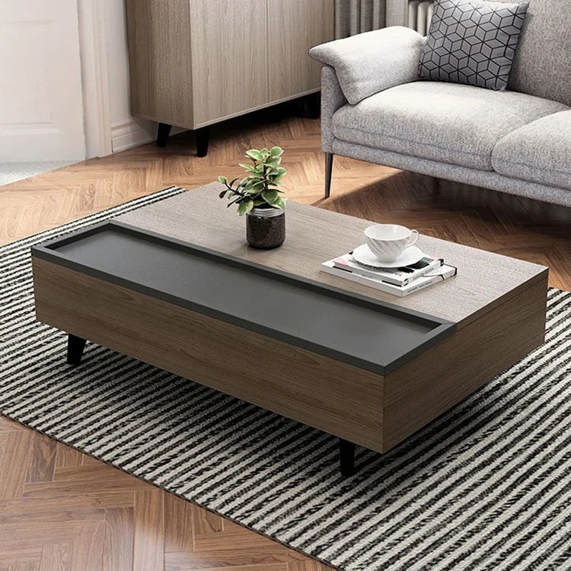 MDF Veneer Display Wooden Coffee Table