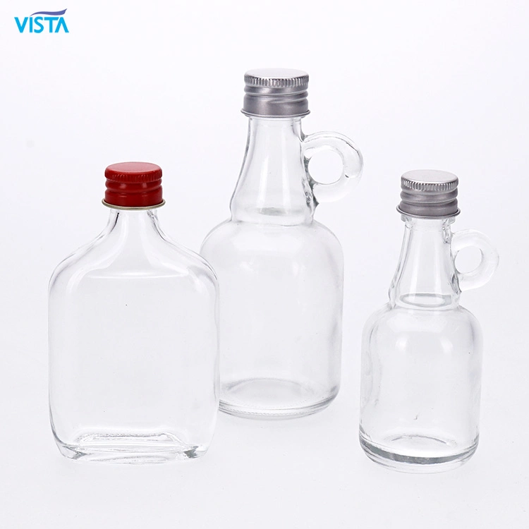 Vista Ready Mold 50ml Mini Liquor Vodka Gin Rum Brandy Glass Bottle with Screw Top