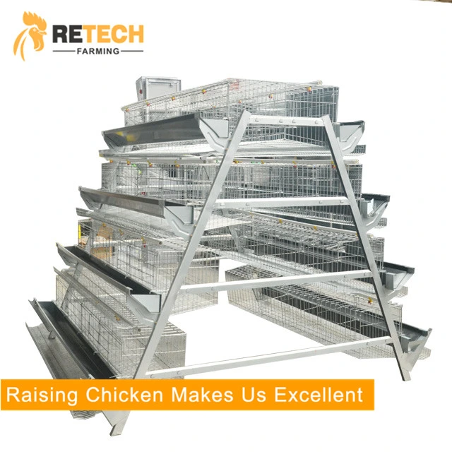 New Design 4 Tiers Manual Chicken Battery Layer Cage for Poultry Farms