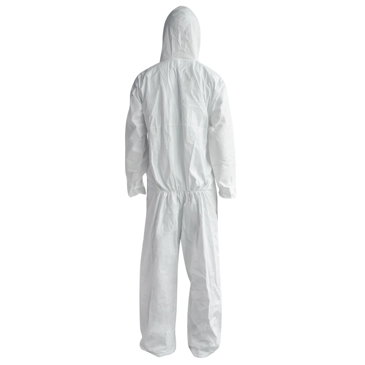 Disposable White Microporous Coverall Cat3 Type5/6 Safety Protection Clothing for Liquid and Particle Protection