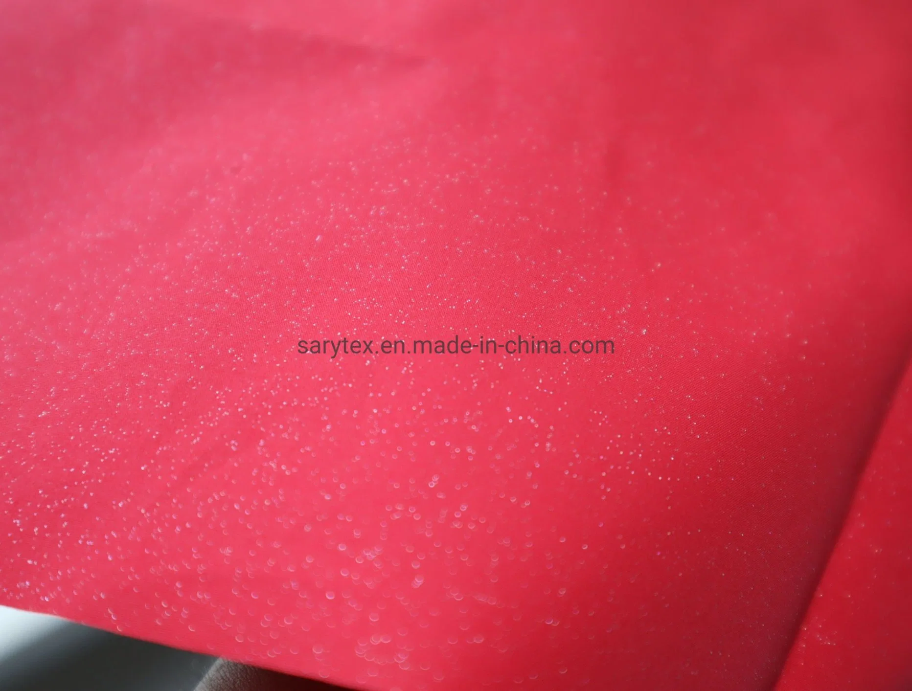 Custom Foil Print Fabric with Shiny Silver Glitter Coating Fabric