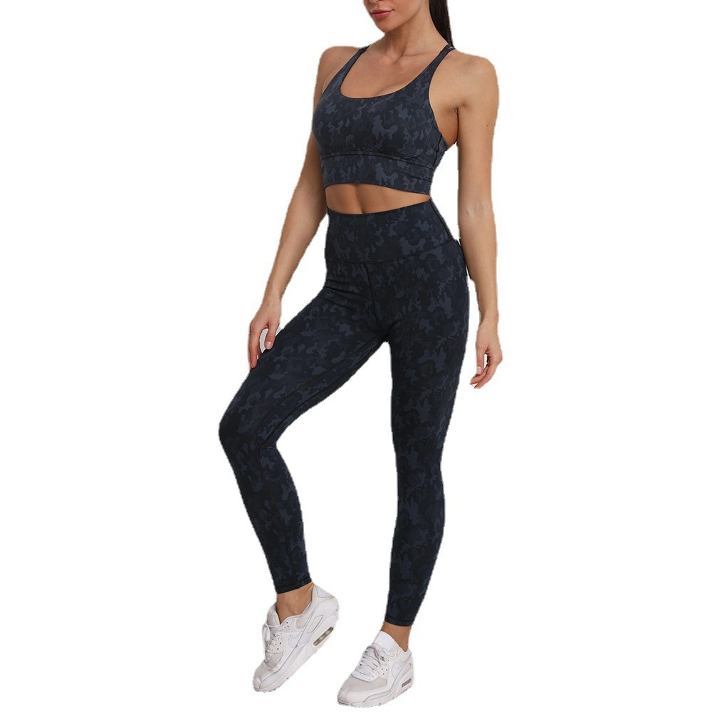 Wholesale/Supplier Camo Fitness Yoga Wear Seamless Bra Leggings Workout Apparel Women Gym Yoga Sets