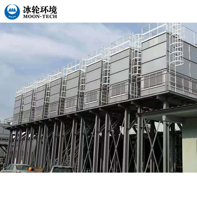 Corrosion Resistant Evaporative Condenser with Aluminum Finned Tubes and Fans for Sugar Cane Industry