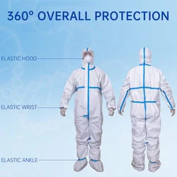 Safety Clothes Nonwoven Protective Coveralls Disposable Coveralls