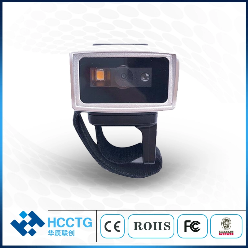 Finger Ring Bluetooth Qr Industrial Barcode Scanner 1d 2D Handfree Android Code Reader HS-S03