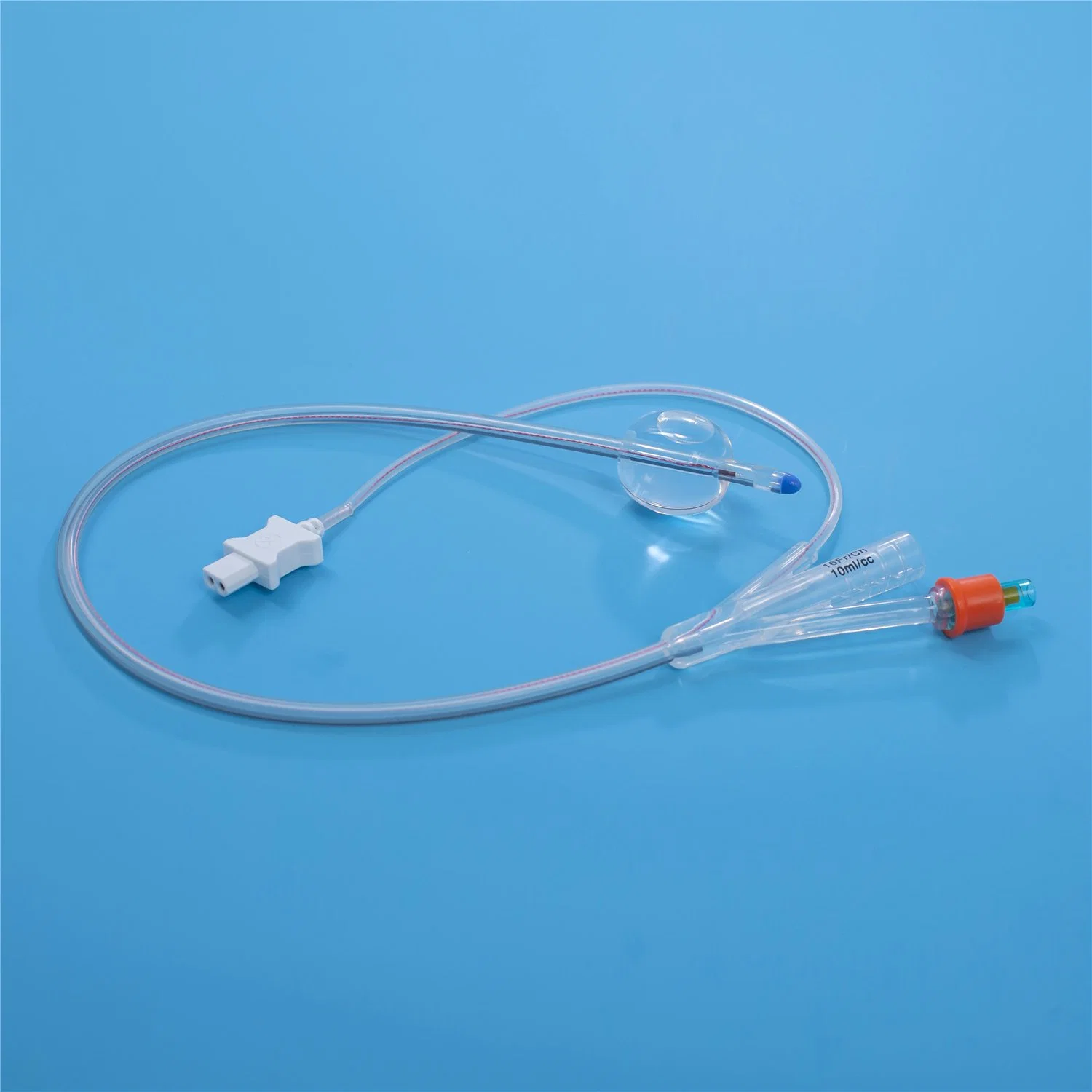 Integrated Balloon Silicone Foley Catheter with Tiemann Tip, Open Tip, Round Tip, 2 Way, 3 Way Uretheral or Suprapubic Use Factory