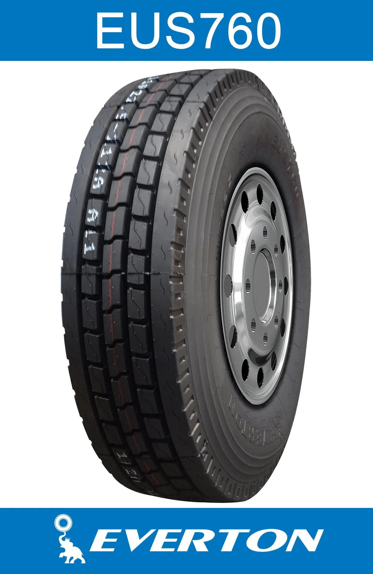 Everton Brand Truck Tire or Bus Tire 11r22.5 11r24.5 285/75r22.5 295/75r22.5 Eus760