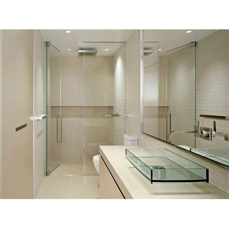 Minimalist Frameless Folding Shower Glass Screen Shower Door for Bathroom