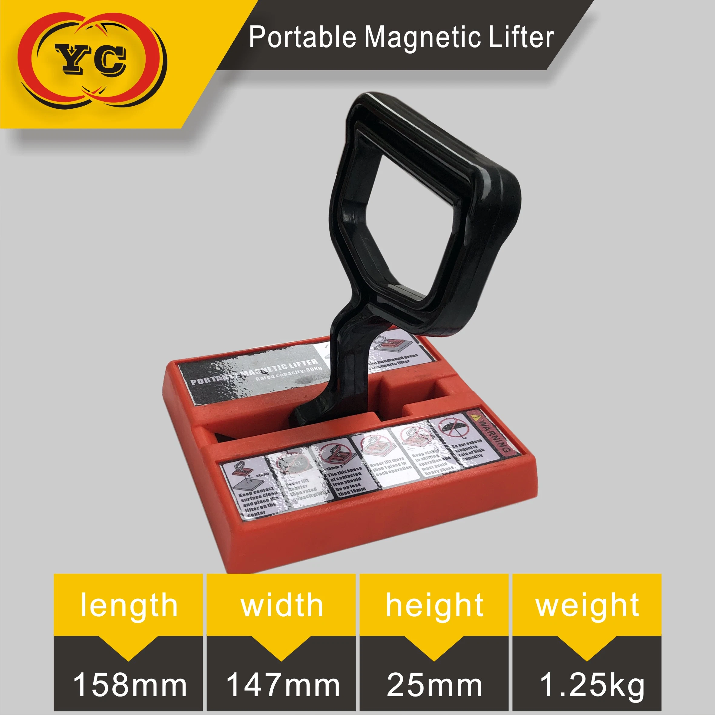 30kg Tragbare Magnetheber Magnetquadrat