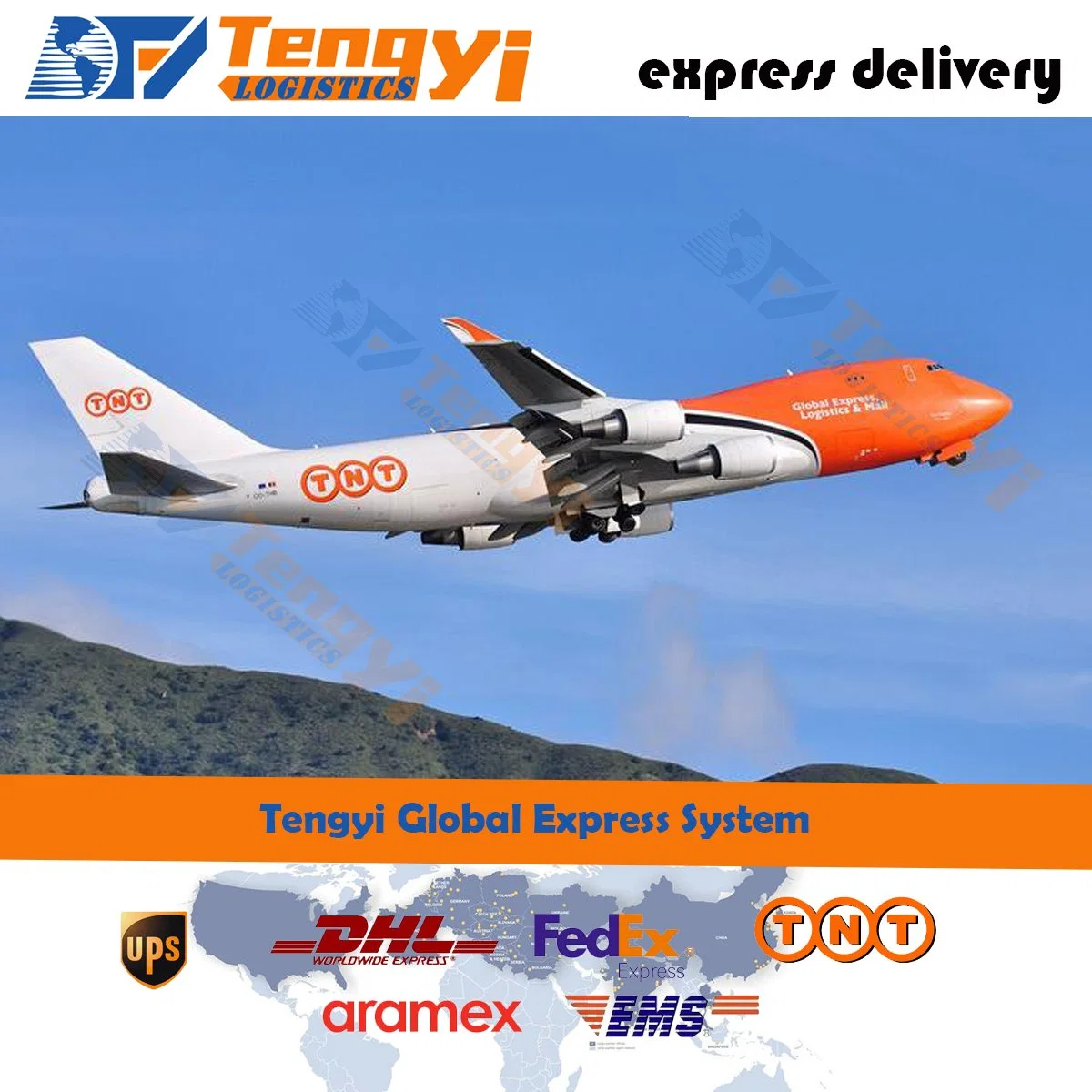 Transportista Transporte UPS DHL TNT FedEx a Chicago Air Flete China Forwender a Singapur