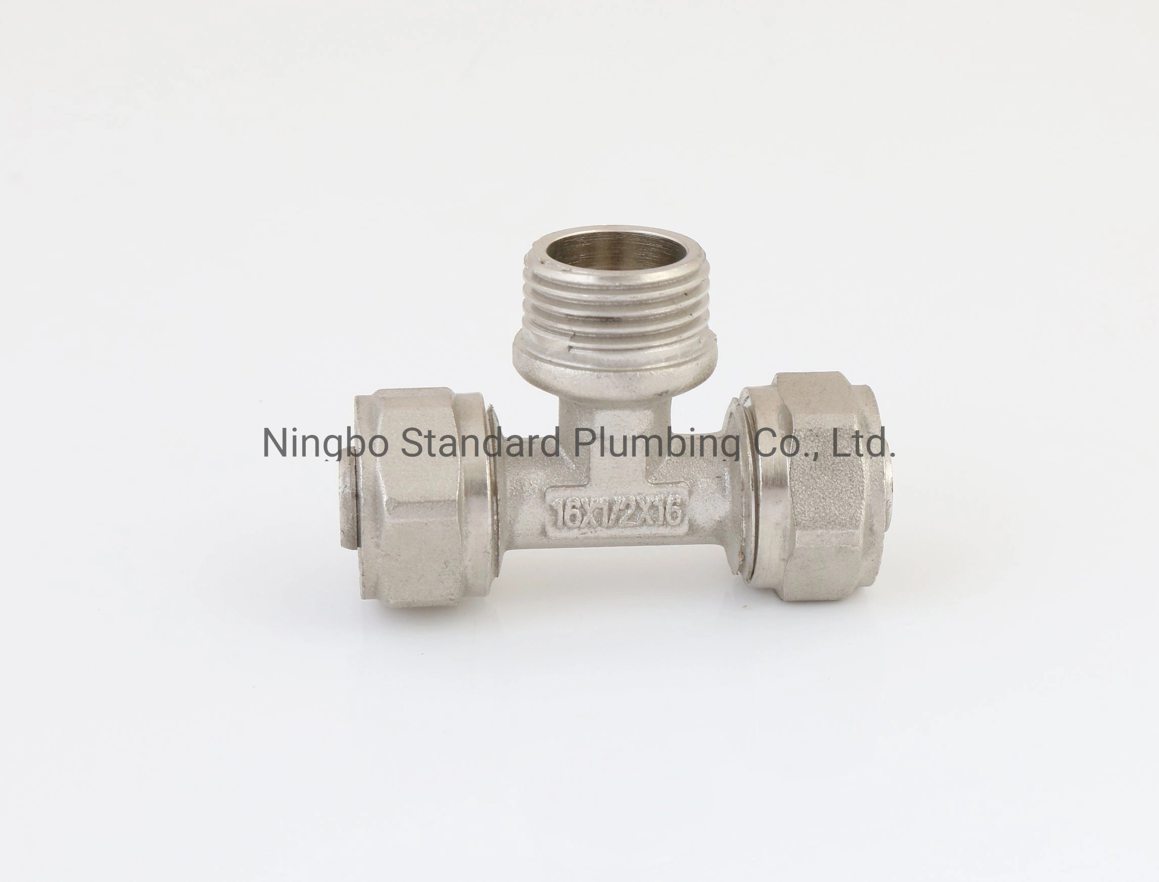 Brass Compression Female Tee Fittings for Pex-Al-Pex Pipes