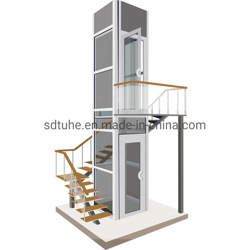 Aluminium Alloy Glass Frame Personal Hydraulic Villa Home Lift