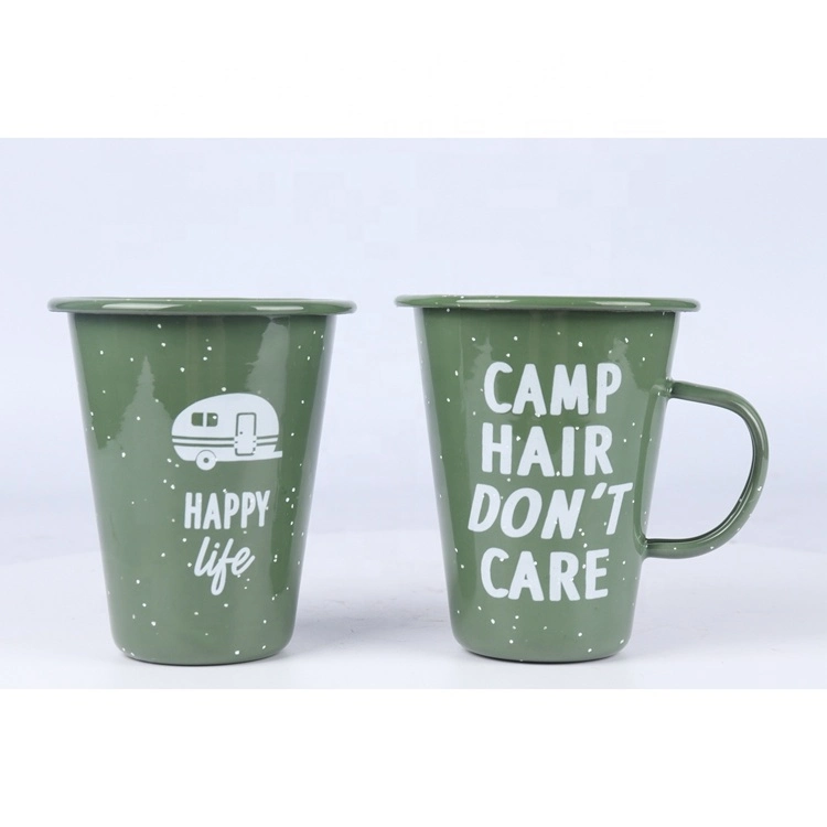 Factory Hot Selling Plain Cup Mixed Color Traveling Camping Tea Coffee Tumble Enamel Mug