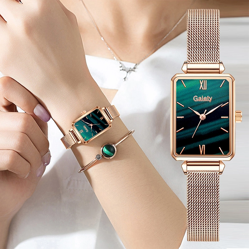 Green Diamond Luxury Women Quartz Watch Creative Ladies Wrist Watch