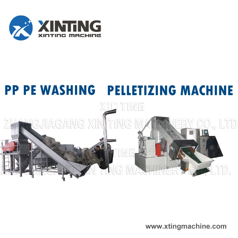 Waste/Consumer Plastic PE/PP/Pet Strap/HDPE Bottles /Films/Wovenbags Recycling Crushing Washing Drying Granulation/Pelletizing/Granulator Production Line