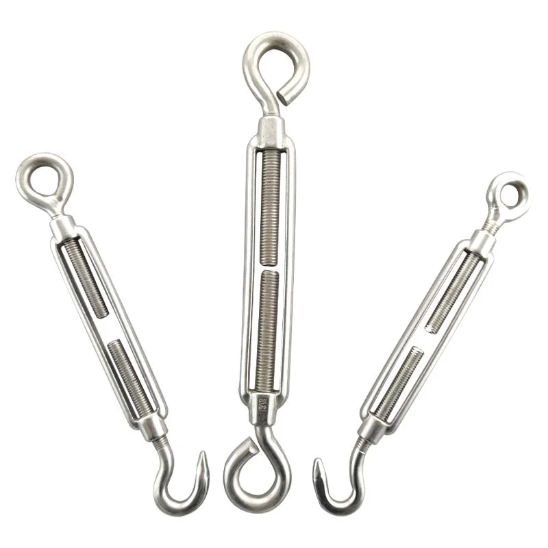 Heavy Duty Stainless Steel Open Body Forged Eye-Hook Turnbuckle for Wire Rope