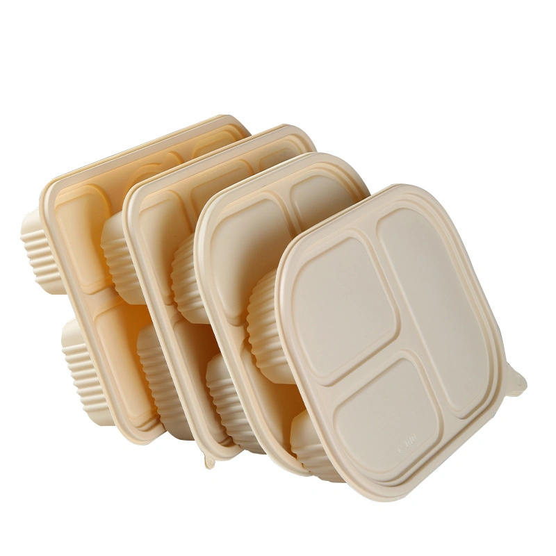 Una impresión personalizada de Venta caliente ecológicos desechables biodegradables envases de pasta de caña de azúcar de comida para llevar comida Lunch box comida contenedor fabricado en China