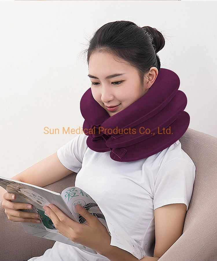 high Quntity Air Cushion - Adjustable Inflatable Soft Neck Traction Cervical Collar