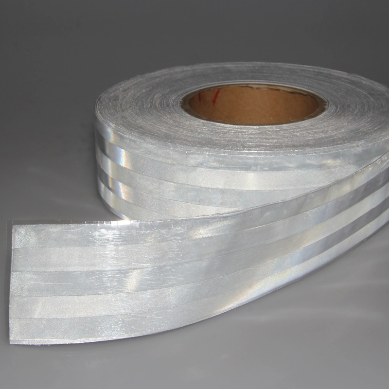 Metalizado prismáticos cinta reflectante para ropa de seguridad