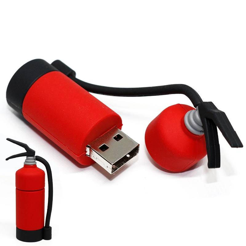 Fire Fighting Tools Fire Extinguisher Shape PVC USB Flash Drive 16GB 32GB 64GB Flash Drives USB Drive USB Stick