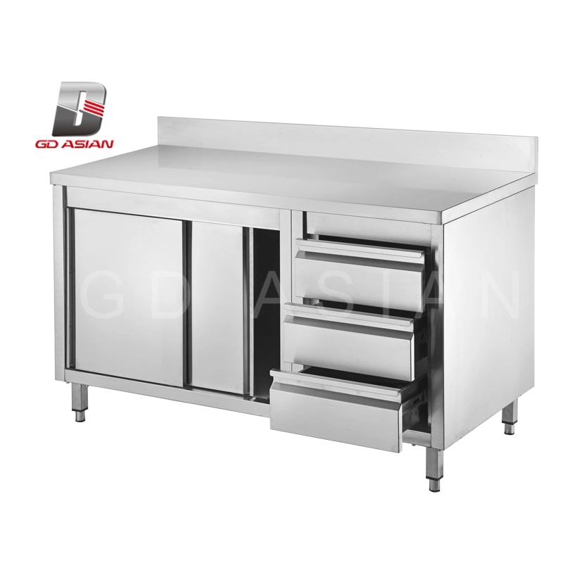 Stainless steel Work Cabinet with Hand Drawers