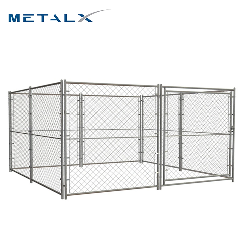 Small Steel Dog Kennel with Galvanized Steel Fence Outside Heavy Duty 5 Glass Door