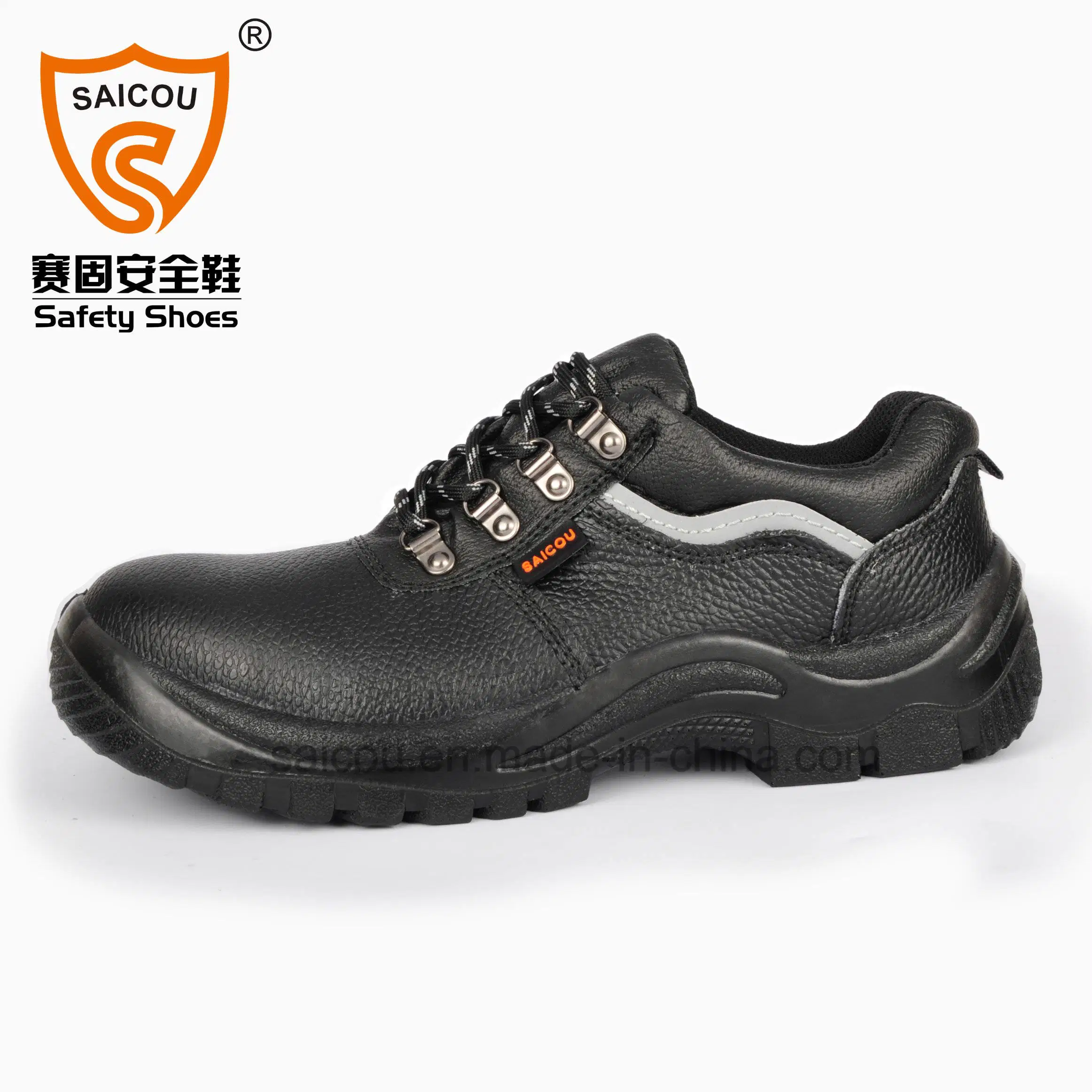 China Black Steel Buffalo Leather Security Safety Shoes