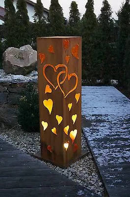 Outdoor Landschaftsbau Metall Garten Bollard Lichter Rust Corten Stahl LED Lampe