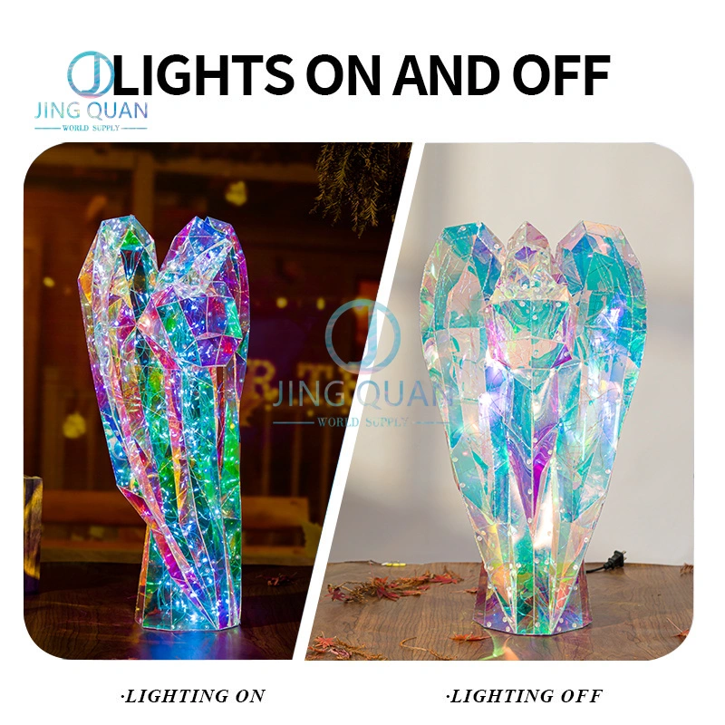 Angel 3D LED Nachtlichter Optische verträumte Lampen Weihnachtsdekoration Zubehör Papier Craft Lichter für Frauen Männer