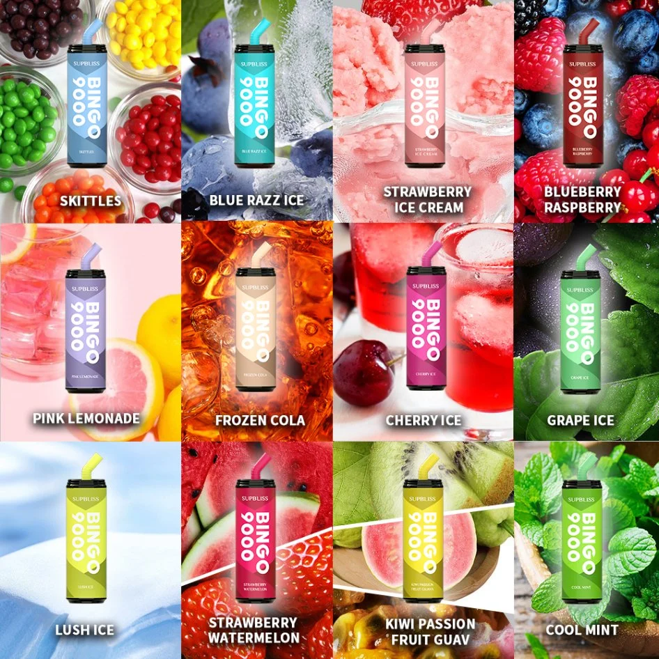 Wholesale Supbliss Bingo 9000 Puffs E Cigarette Vaper Vitamin Disposable Vape