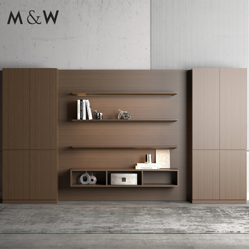 M&W Hot Selling Office Learning Bookshelf Wall Cabinet Models Wooden Bookshelf